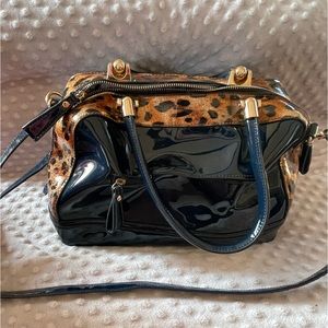 Navy/Leopard Purse